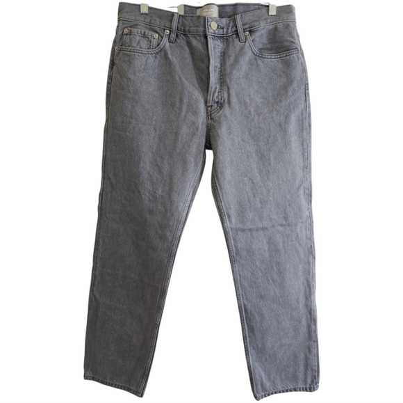 NWT Everlane The Relaxed Straight Denim Jeans 29 Gray Button Fly Organic Cotton - Picture 3 of 10
